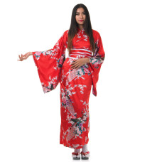 Woman Kimono Japanese Yukata Red XK37-MA